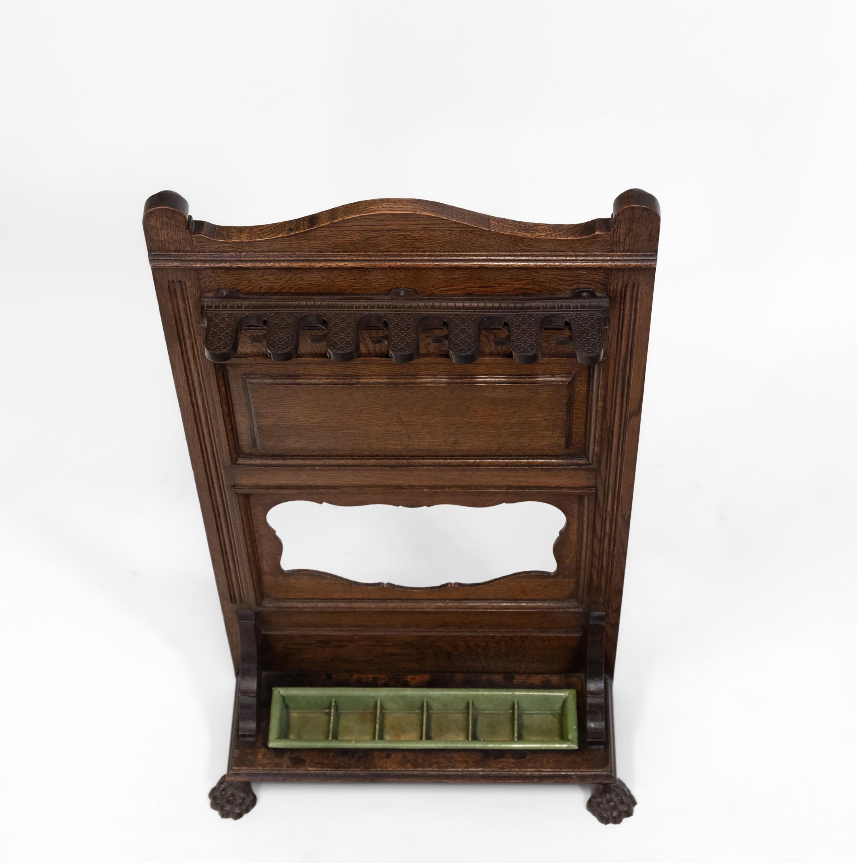 20ième siècle Ancien support de queue de billard en chêne anglais de l'époque édouardienne en vente