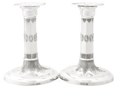 Edwardian English Sterling Silver Candlesticks