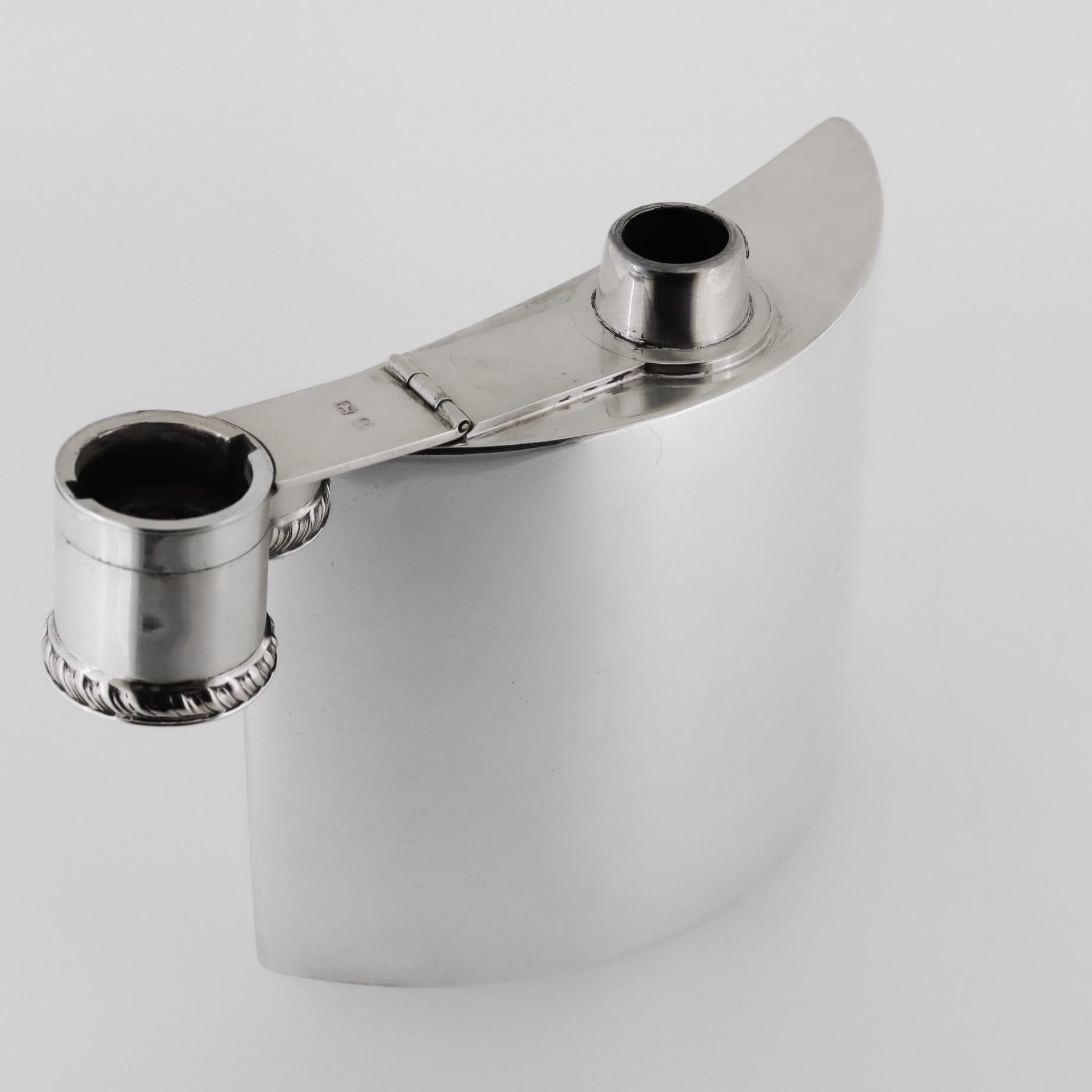 Antica fiaschetta inglese edoardiana in argento sterling di Charles S. Green & Co. in vendita 7