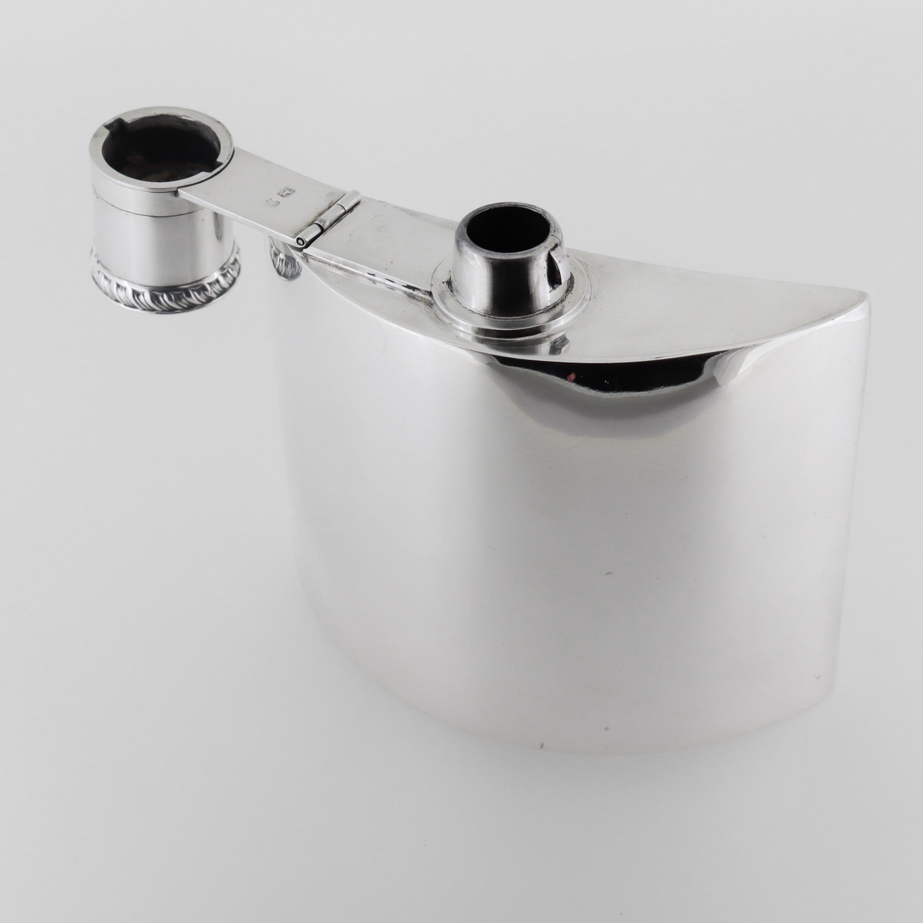 Antica fiaschetta inglese edoardiana in argento sterling di Charles S. Green & Co. in vendita 8