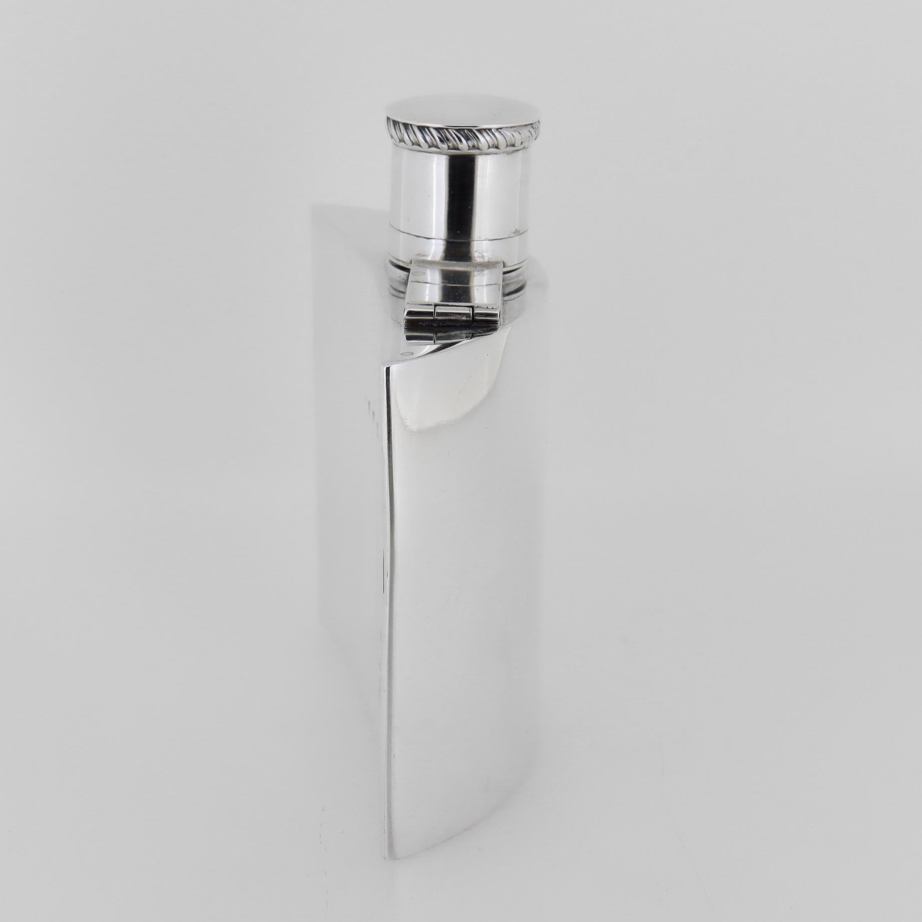 Antica fiaschetta inglese edoardiana in argento sterling di Charles S. Green & Co. in vendita 1