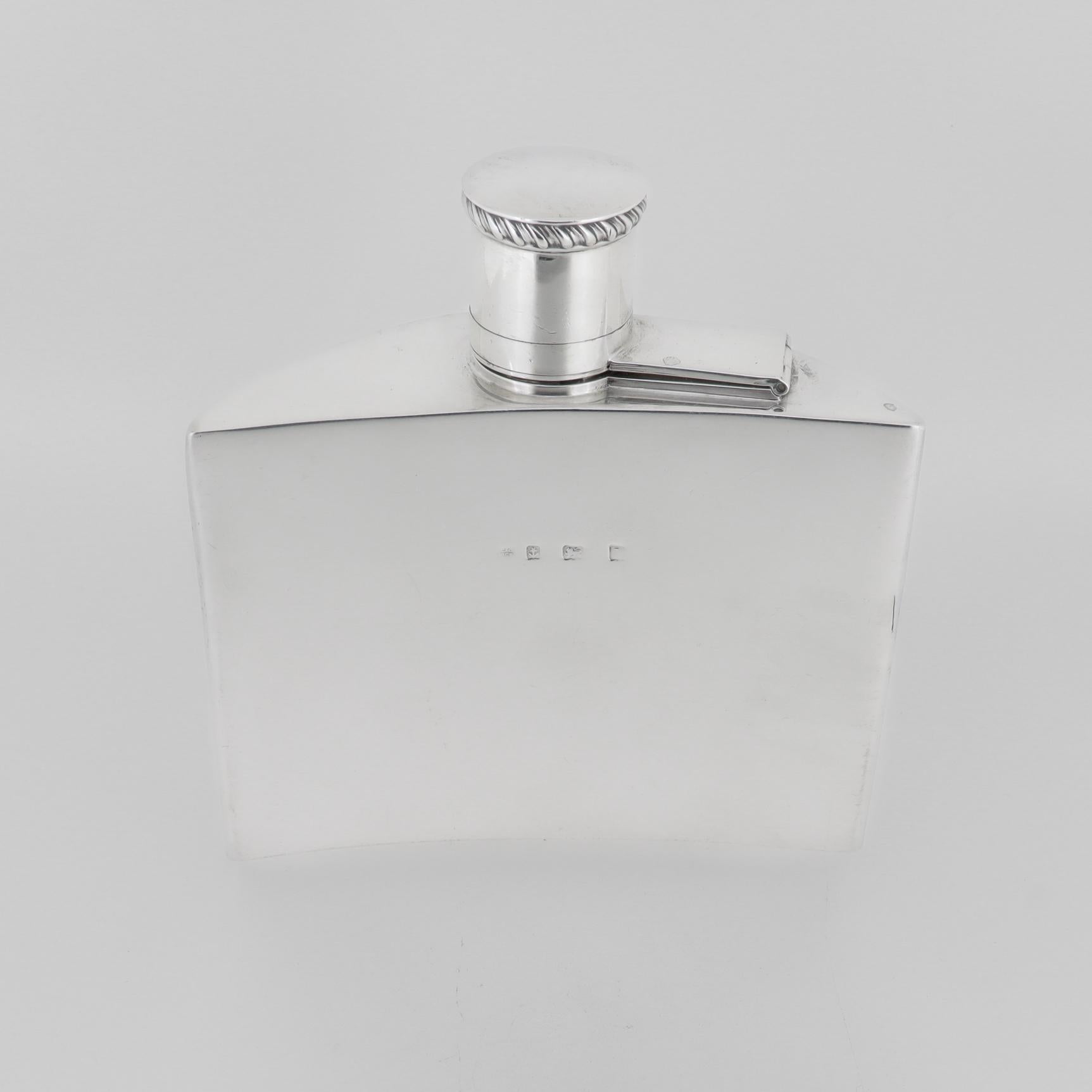 Antica fiaschetta inglese edoardiana in argento sterling di Charles S. Green & Co. in vendita 3