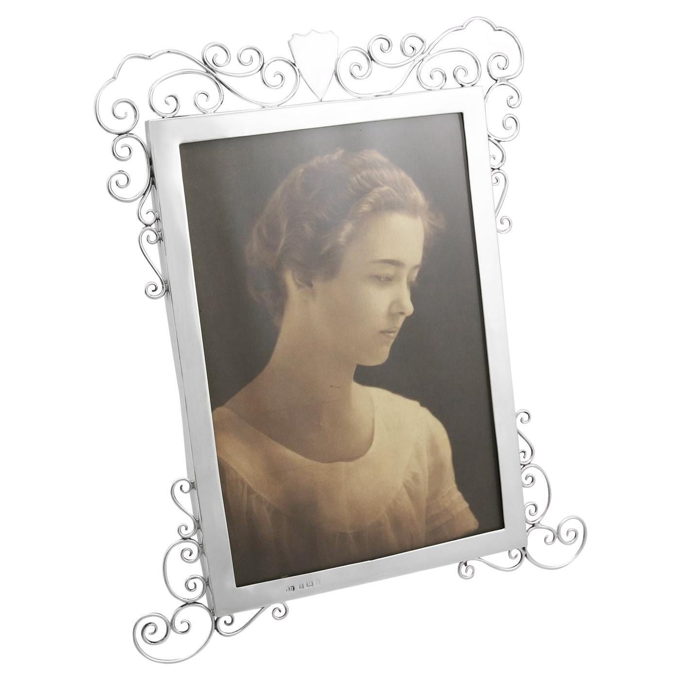 Antique Edwardian English Sterling Silver Photograph Frame, 1903