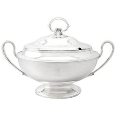 Antique Edwardian English Sterling Silver Soup Tureen, 1902