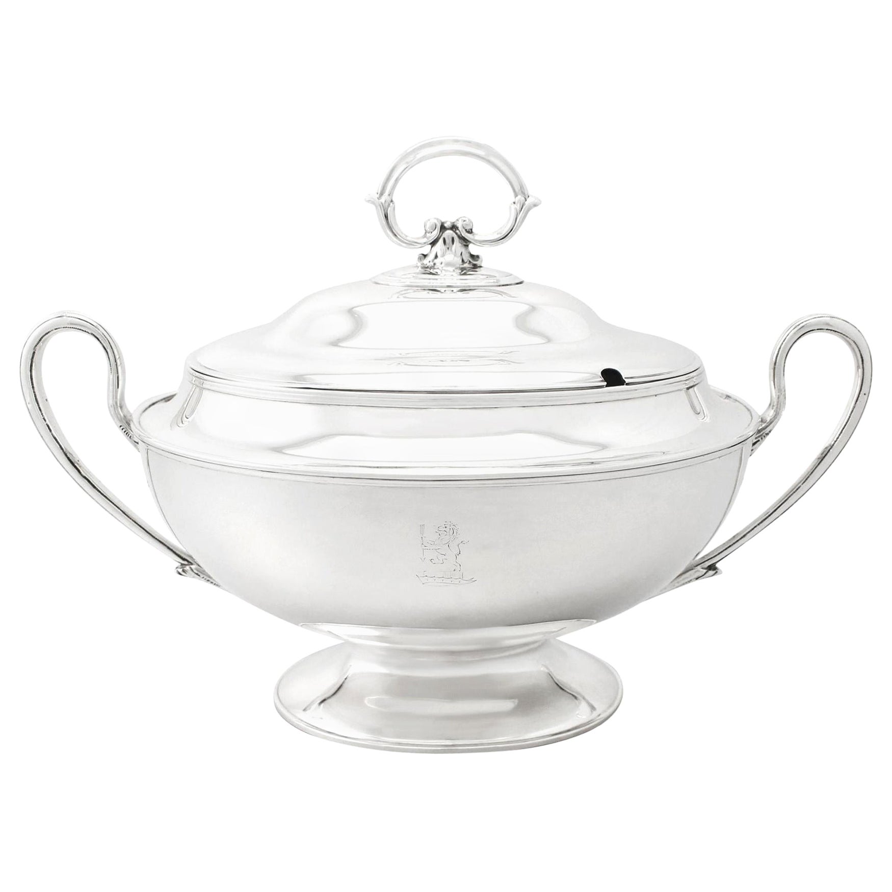 Antique Edwardian English Sterling Silver Soup Tureen (1902)