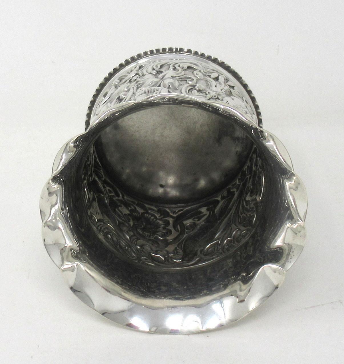 Antique Edwardian English Sterling Silver Wine Bottle Coaster William Comyns 3