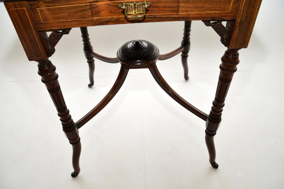 Table à cartes édouardienne ancienne en vente 3