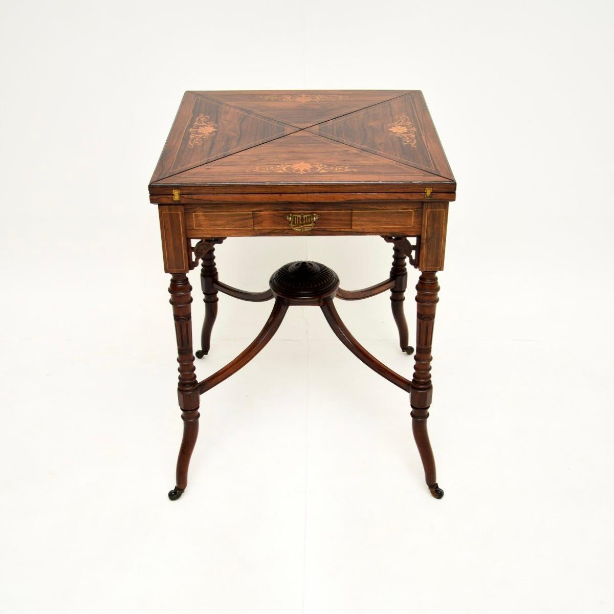 Édouardien Table à cartes édouardienne ancienne en vente