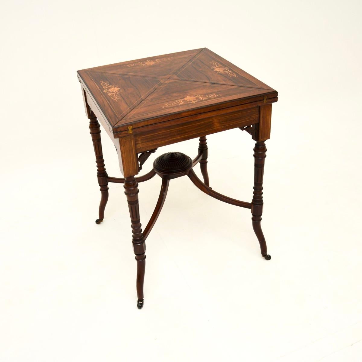 Fin du XIXe siècle Table à cartes édouardienne ancienne en vente