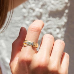 Antique Edwardian Era Engraved Belt and Buckle Band Ring in 18 Carat Yellow Gold