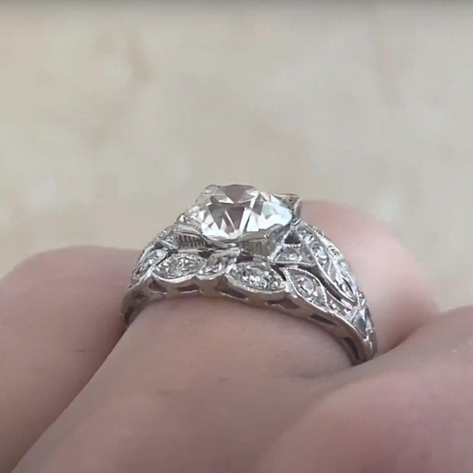 Diamants de l'époque édouardienne ancienne (environ 1,60 carat, certifiés GIA), platine Excellent état - En vente à New York, NY