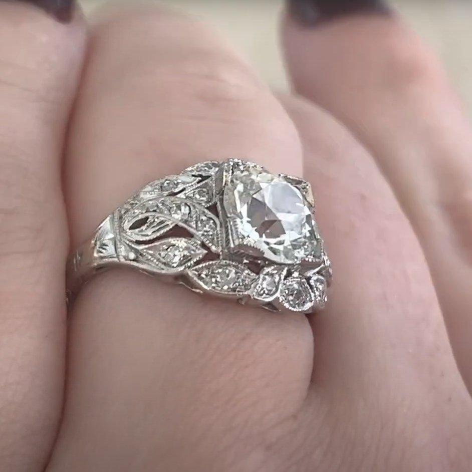 Diamants de l'époque édouardienne ancienne (environ 1,60 carat, certifiés GIA), platine Unisexe en vente