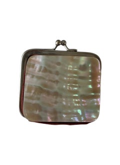Antique Edwardian Era Pink Mother of Pearl Accordion Coin Purse