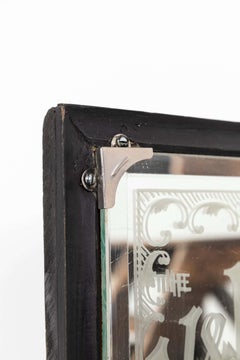 Antique Edwardian Etched Advertising Mirror for Y&N Corsets. c.1910