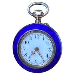 Antique Edwardian European Silver & Enamel OpenFace 28mm Pocket Watch