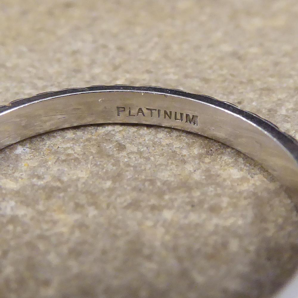 Women's Antique Edwardian Fine Detailed Platinum Band Ring
