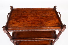 Antique Edwardian Flame Mahogany Serving Trolley Circa 1910