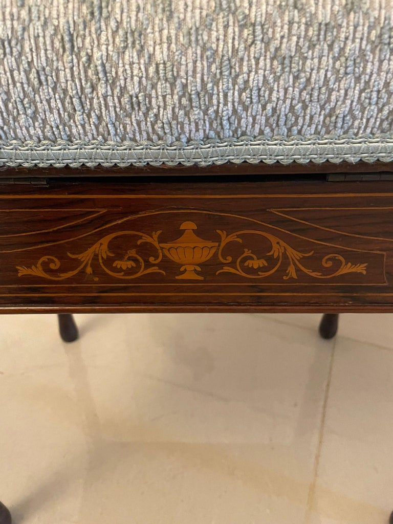 Antique Edwardian Freestanding Quality Rosewood Inlaid Piano Stool For ...