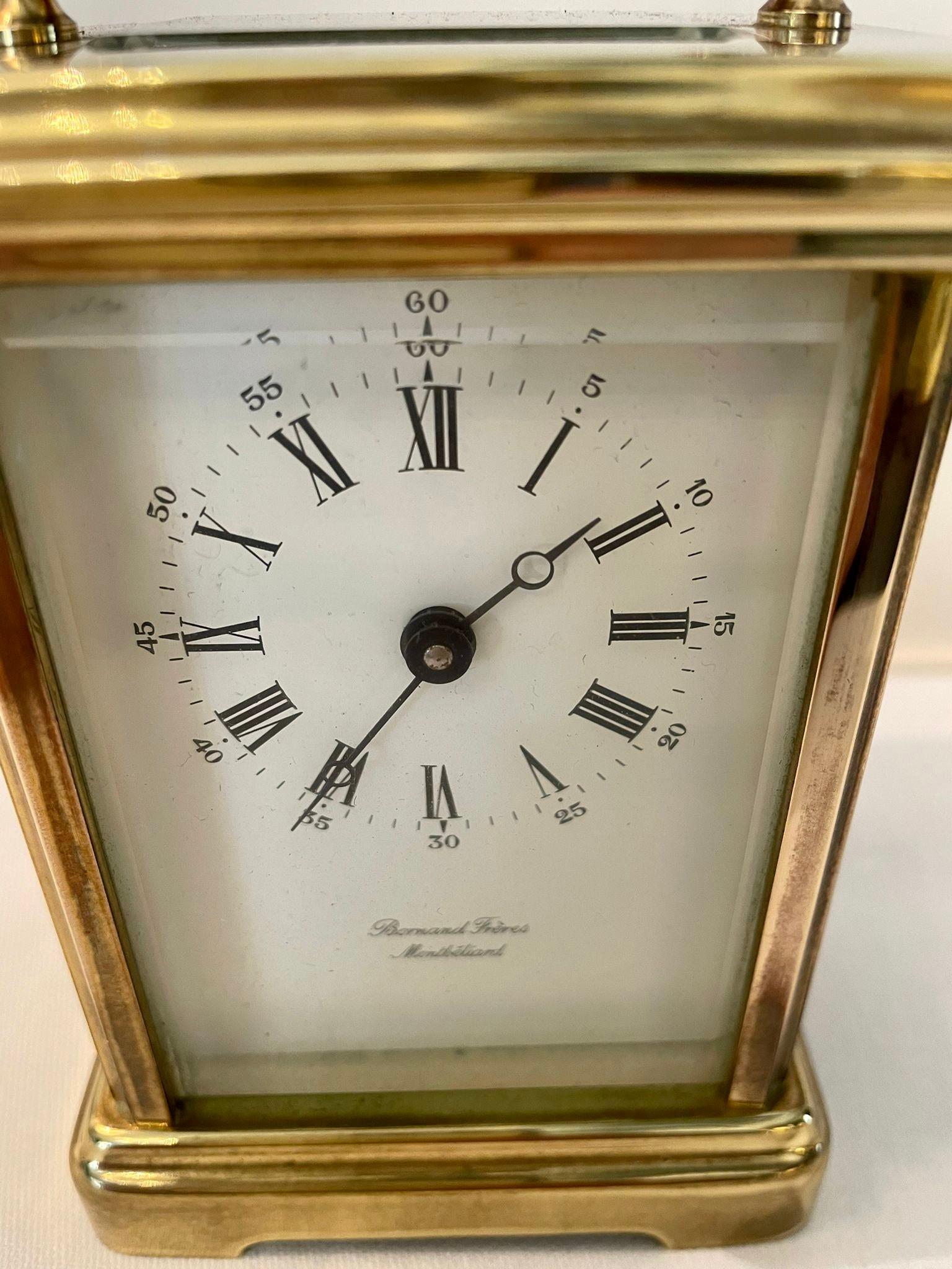 Antique Edwardian French Brass Carriage Clock In Good Condition In Suffolk, GB