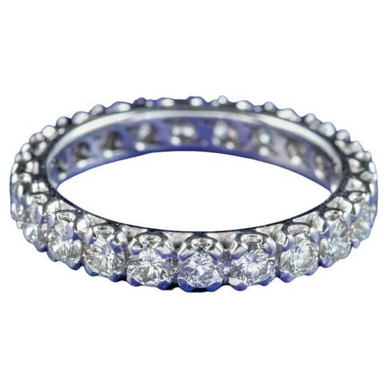 Full Ring Antique Edwardian Full Eternity Ring in 2.50ct of Diamond, circa 1915 ...