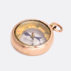 Antique Edwardian Gold Compass Pendant