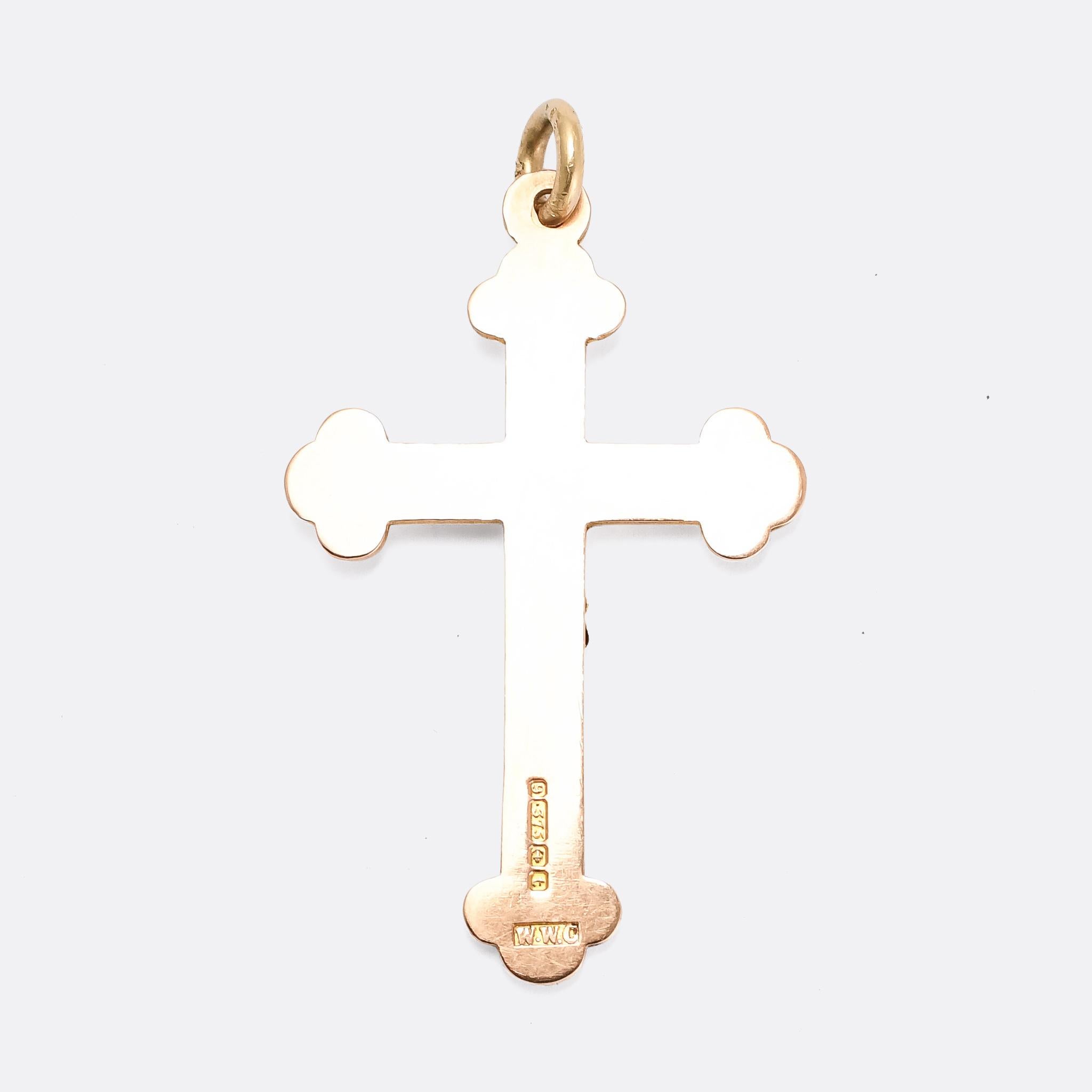 antique gold crucifix