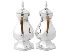 Edwardian Sterling Silver Café Au Lait Set by Thomas Bradbury