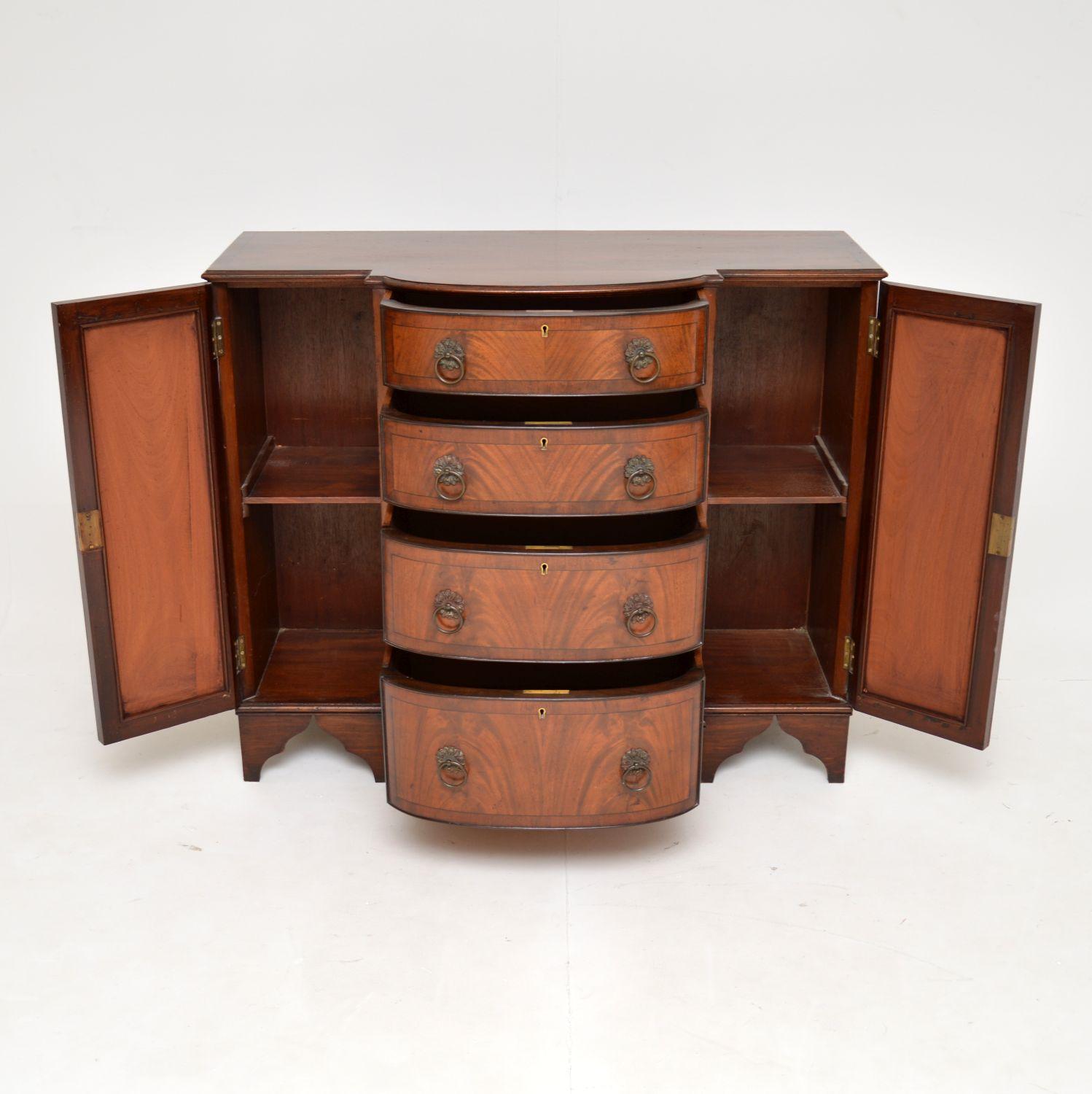 British Antique Edwardian Grill Front Sideboard