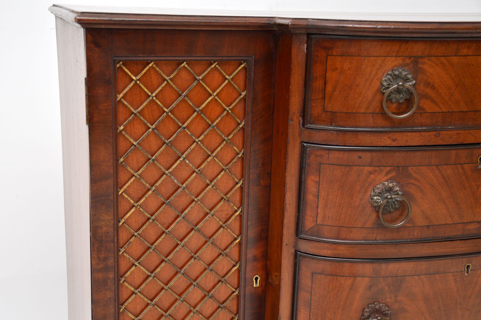 Antique Edwardian Grill Front Sideboard 1