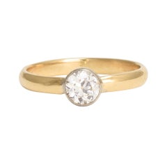 Antique Edwardian Half Carat Diamond Solitaire Ring