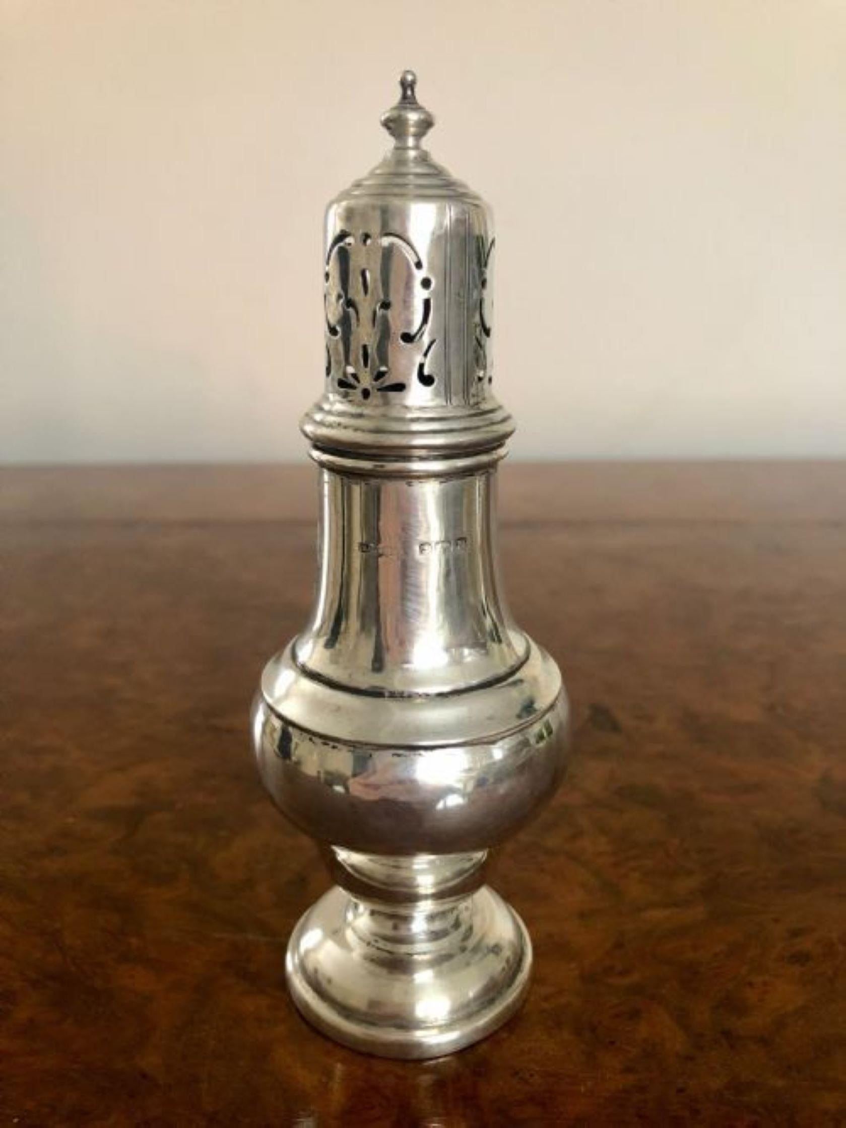20th Century Antique Edwardian Hall Marked Silver Sugar Sifter For Sale