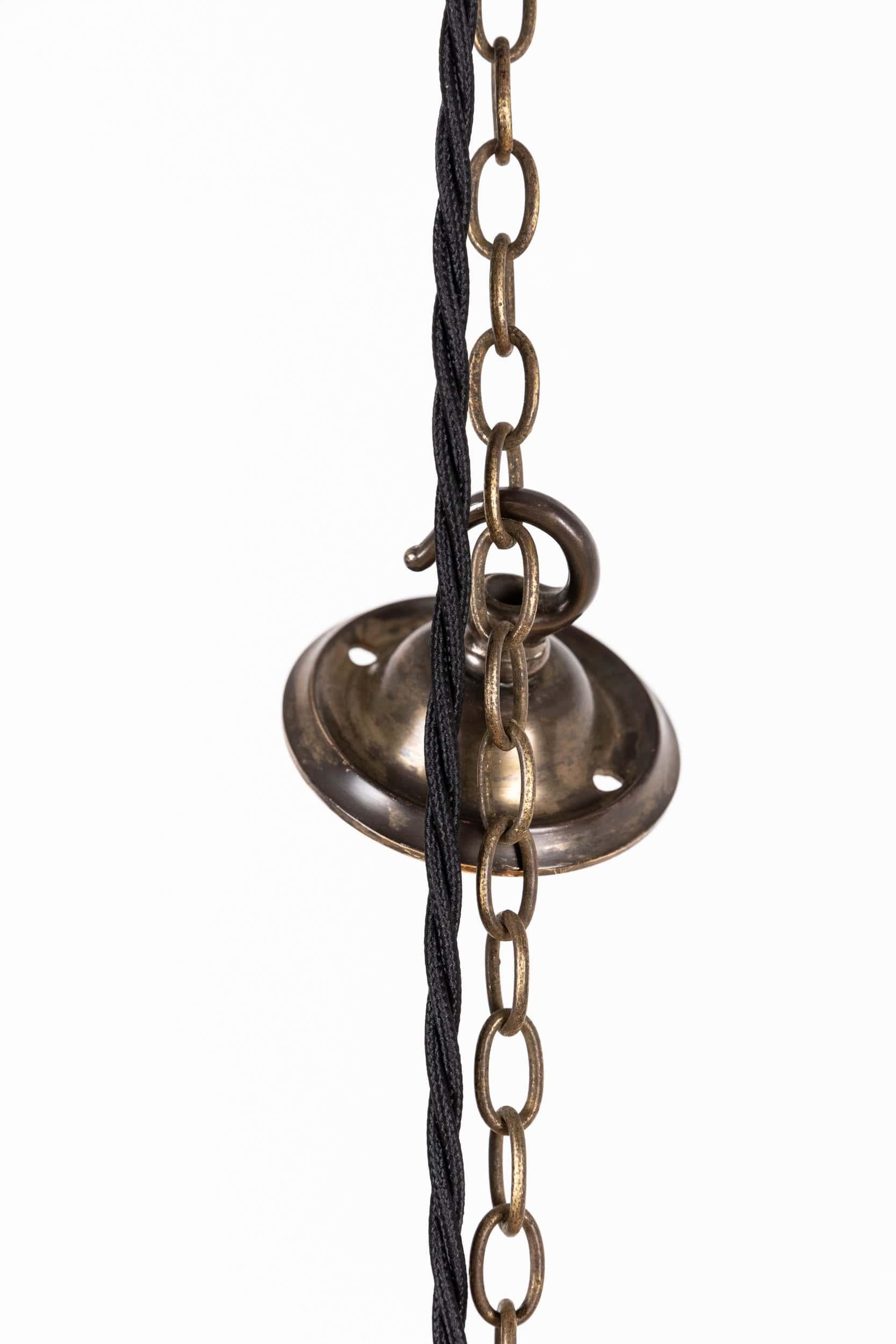 Antique Edwardian Hand Carved Alabaster Plafonnier Ceiling Light Pendant, C.1900 For Sale 1