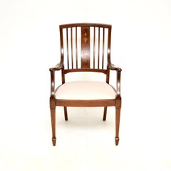 Antique Edwardian Inlaid Armchair