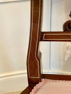 Antique Edwardian Mahogany Inlaid Armchair