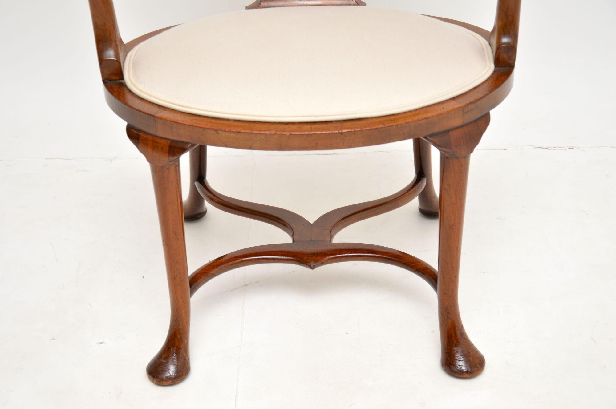 Antiker edwardianischer Sessel mit Intarsien im Angebot 5