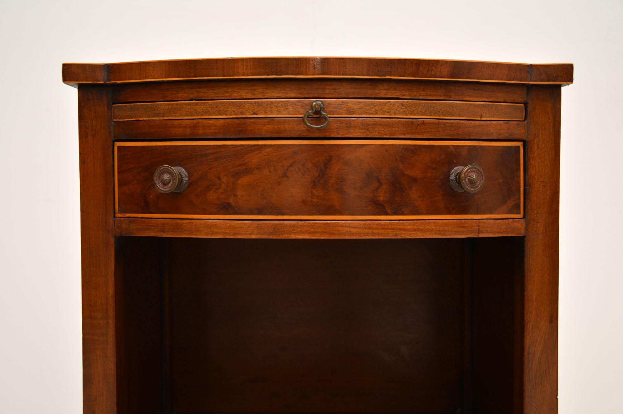 Antique Edwardian Inlaid Bedside Cabinet 1
