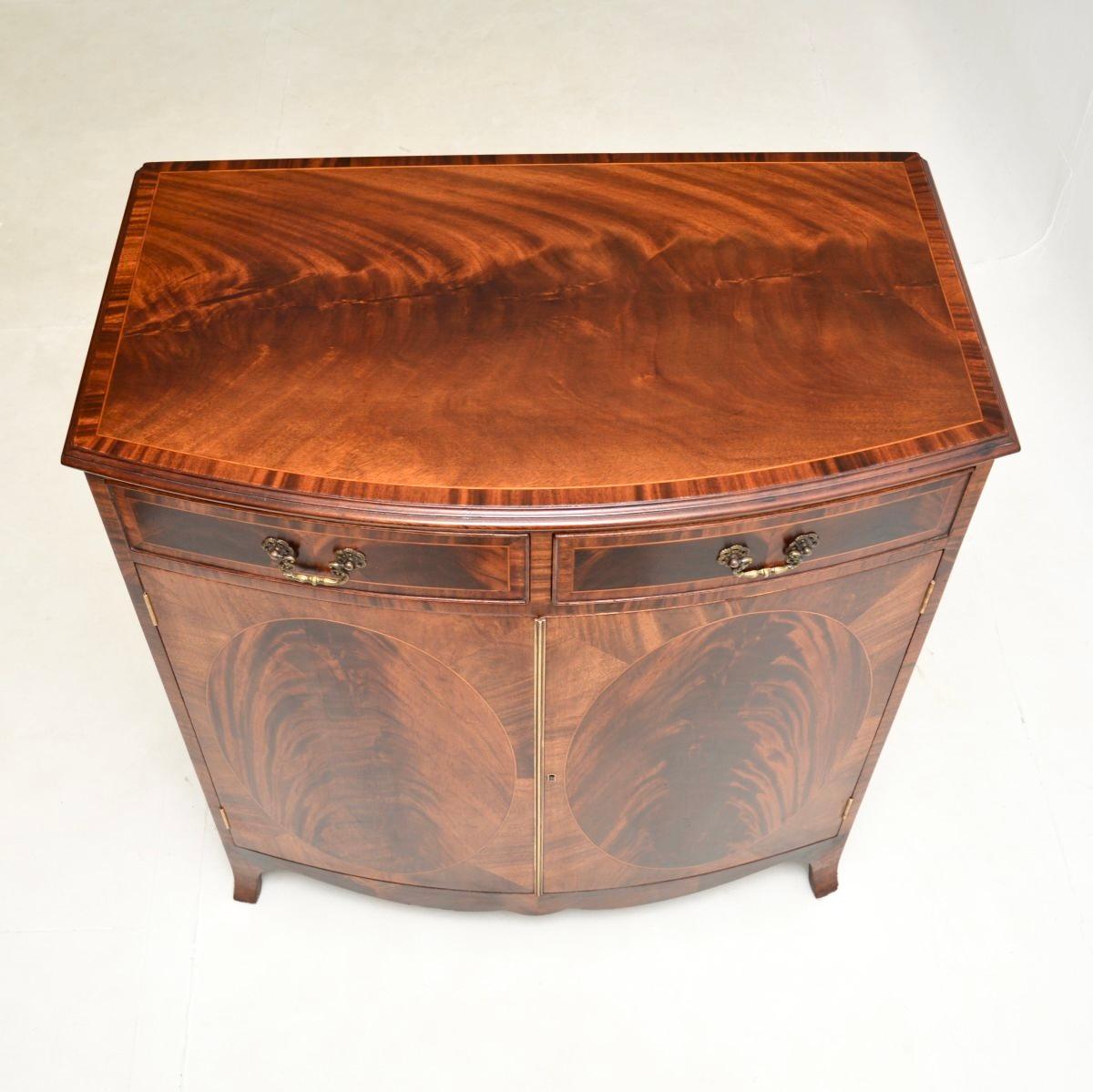 Wood Antique Edwardian Inlaid Cabinet For Sale