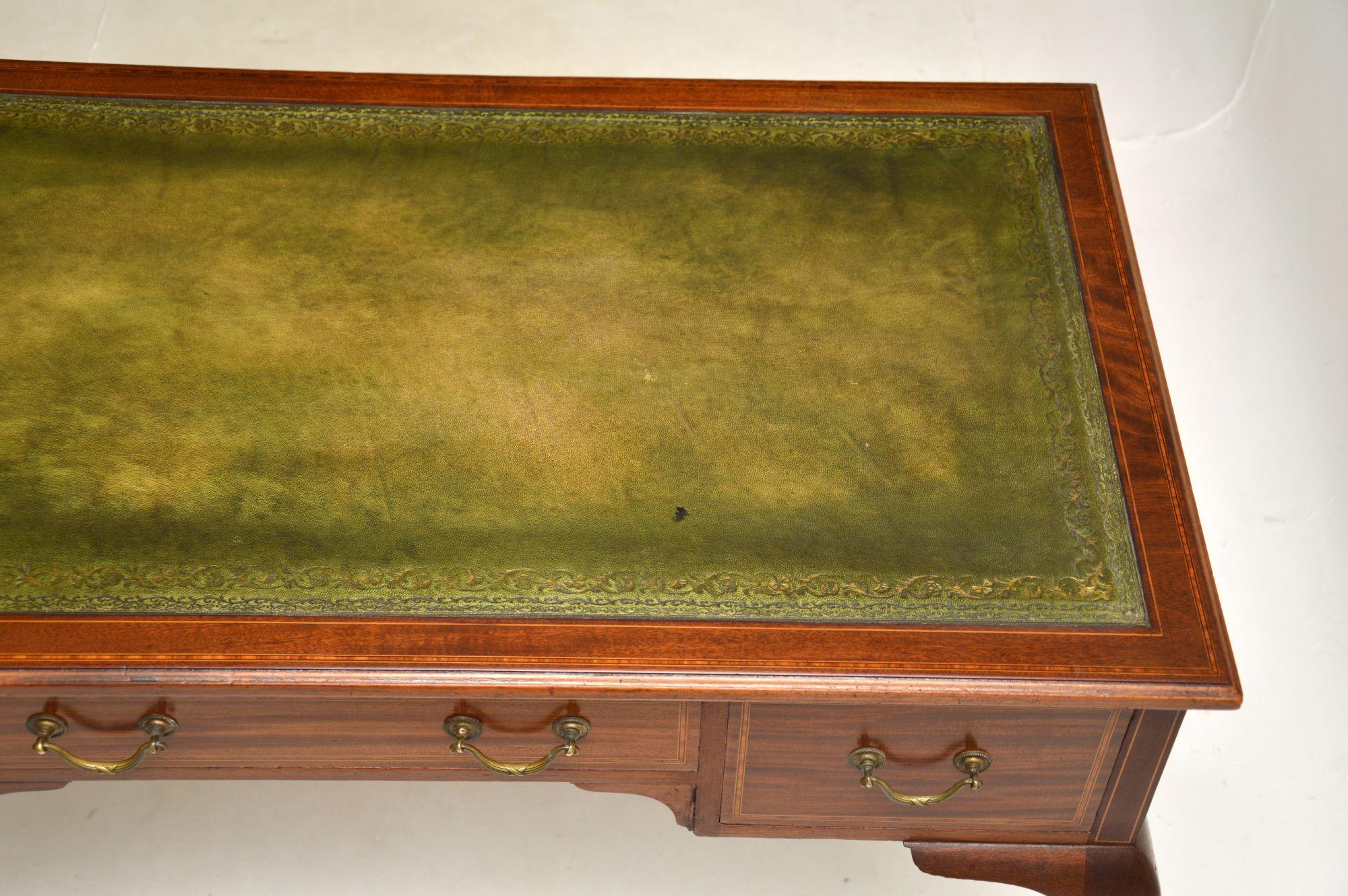 Antique Edwardian Inlaid Desk by Maple & Co For Sale 1