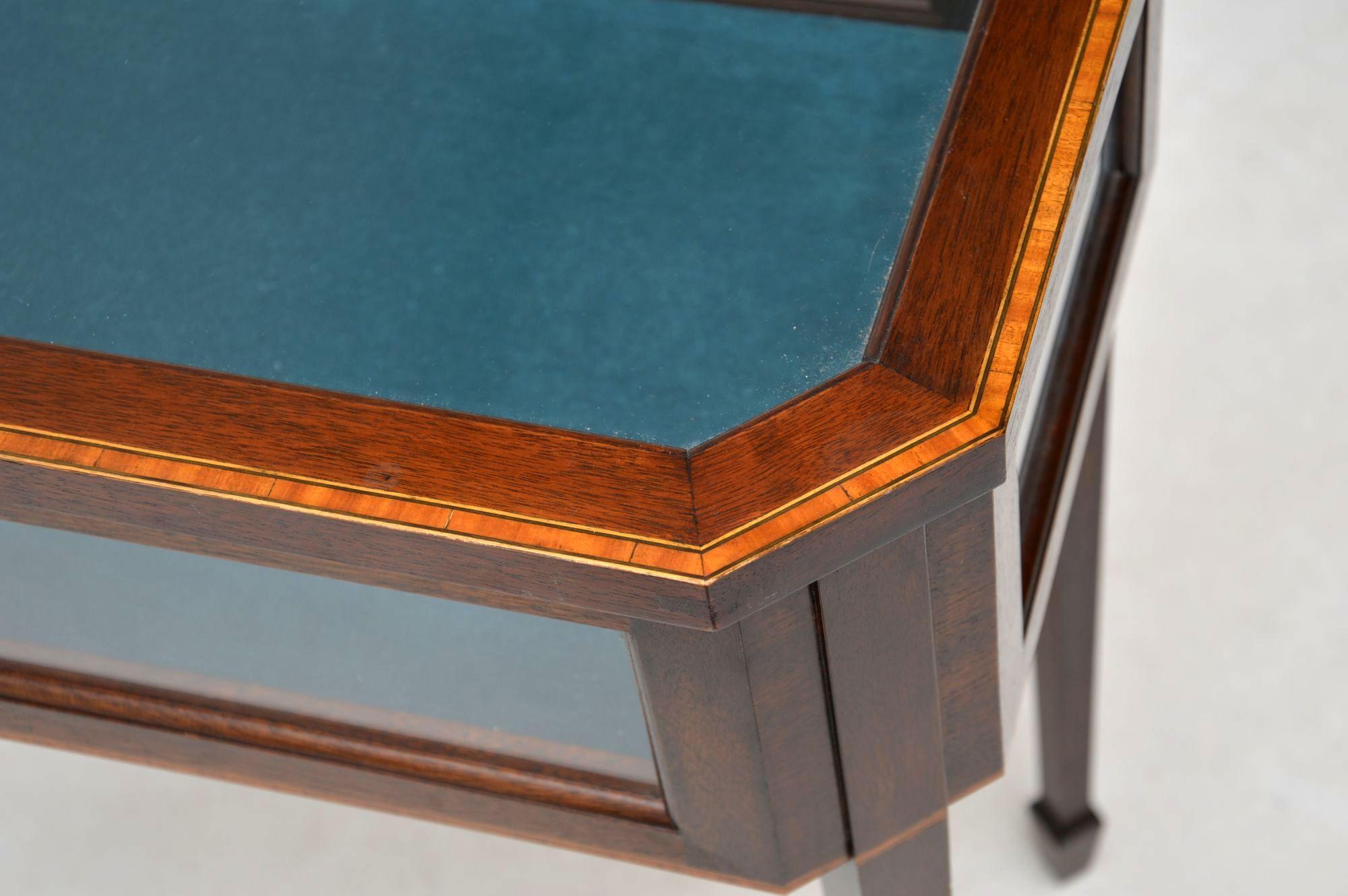 Antique Edwardian Inlaid Mahogany Bijouterie Display Table 4