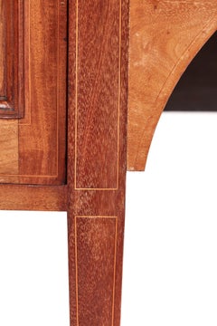 Antique Edwardian Inlaid Mahogany Breakfront Sideboard