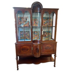 Antique Edwardian Inlaid Mahogany Cabinet