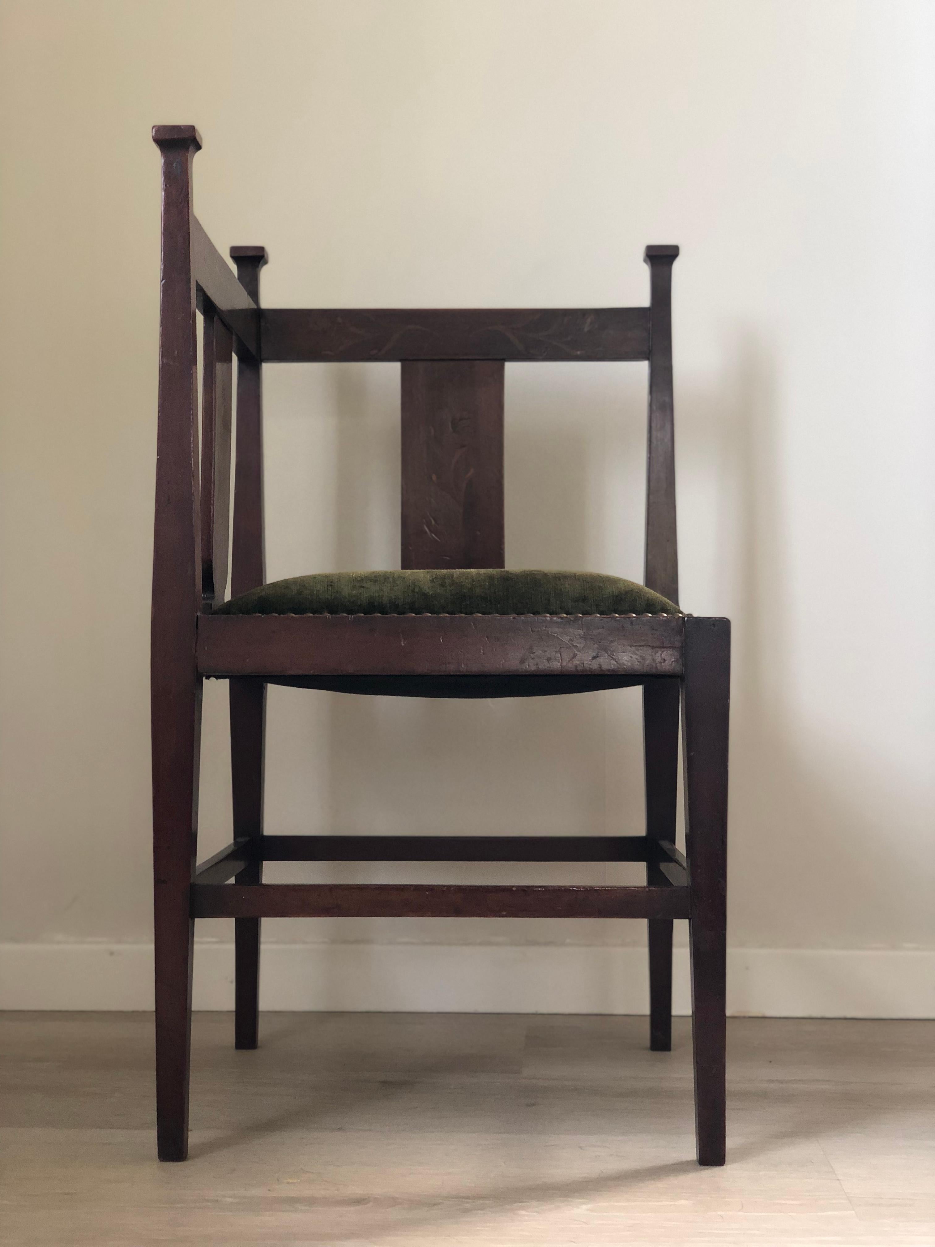 Edwardian Inlaid Mahogany Chair Early 20th Century In Good Condition In Sakskøbing, DK