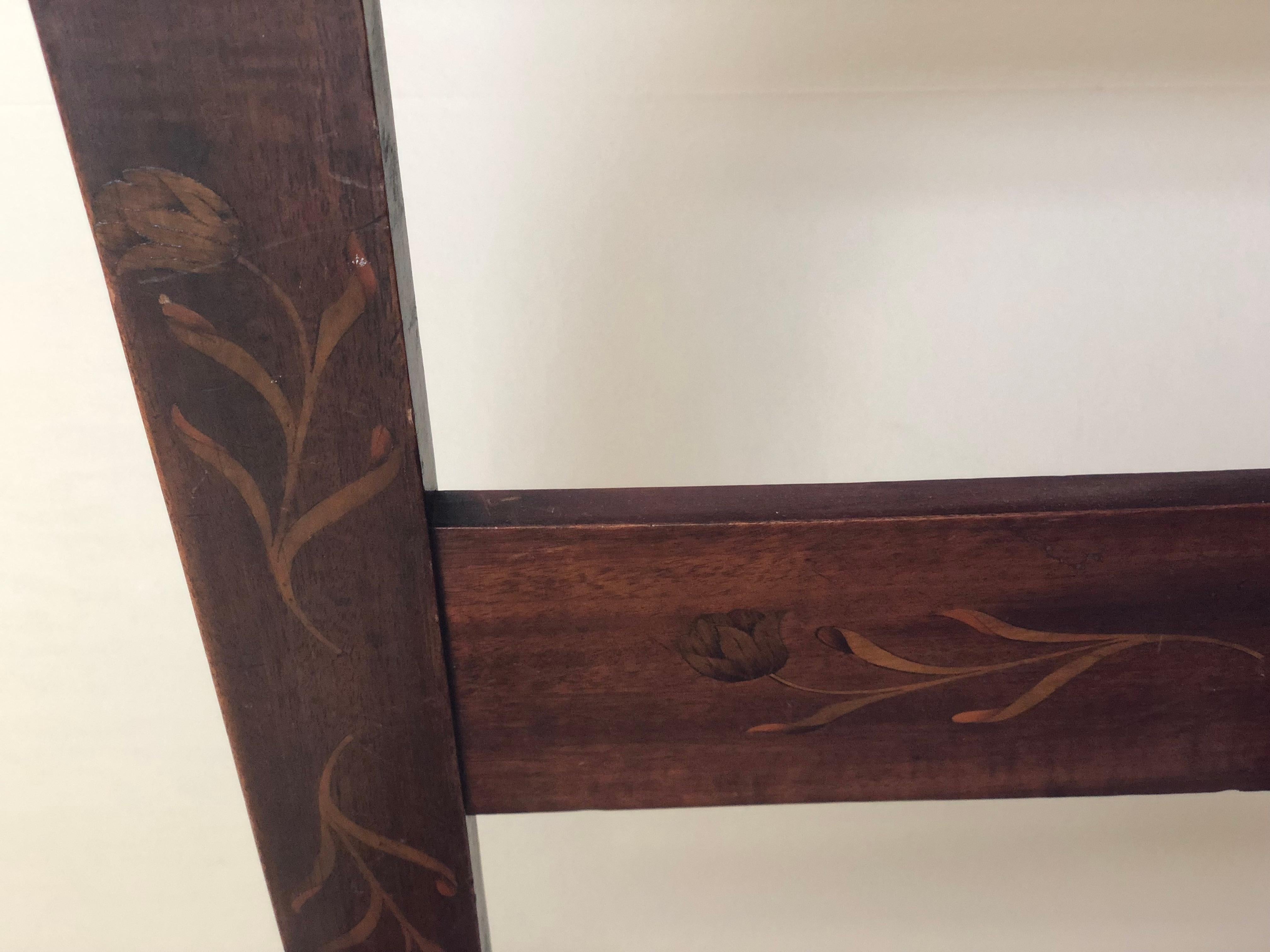 Fabric Edwardian Inlaid Mahogany Chair Early 20th Century