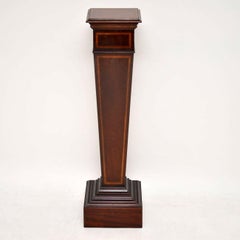 Antique Edwardian Inlaid Mahogany Column