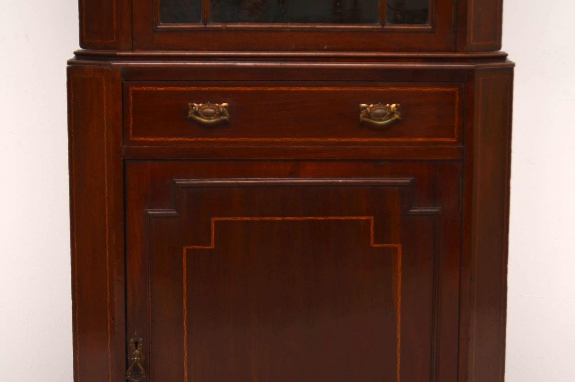 antique mahogany corner cabinet