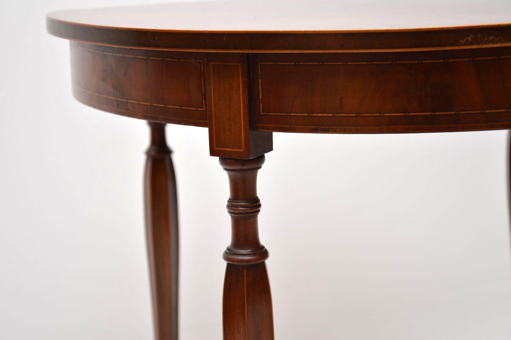 Antique Edwardian Inlaid Mahogany Occasional Table 5