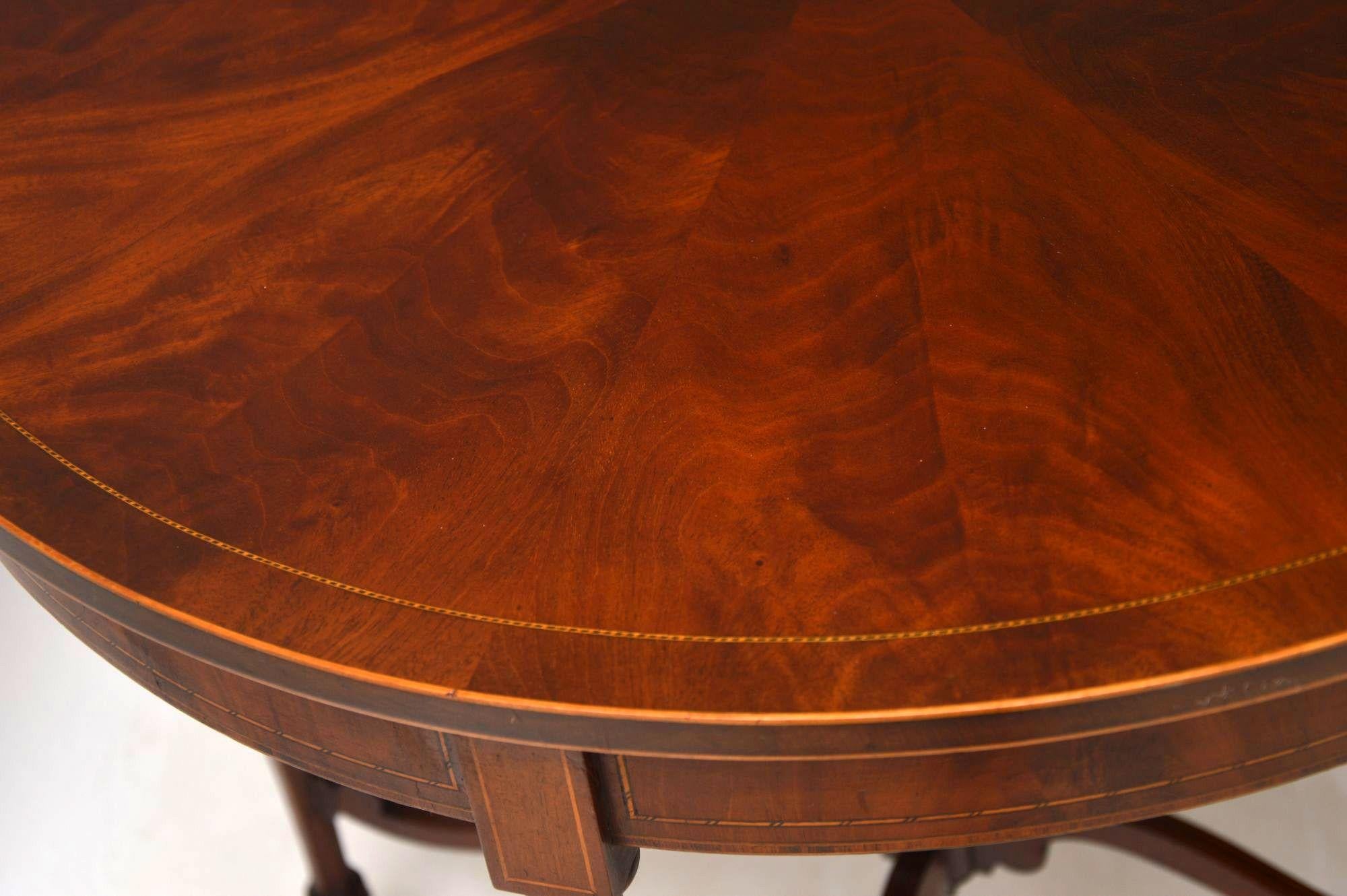 Early 20th Century Antique Edwardian Inlaid Mahogany Occasional Table