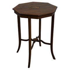 Antique Edwardian Inlaid Mahogany Side Table