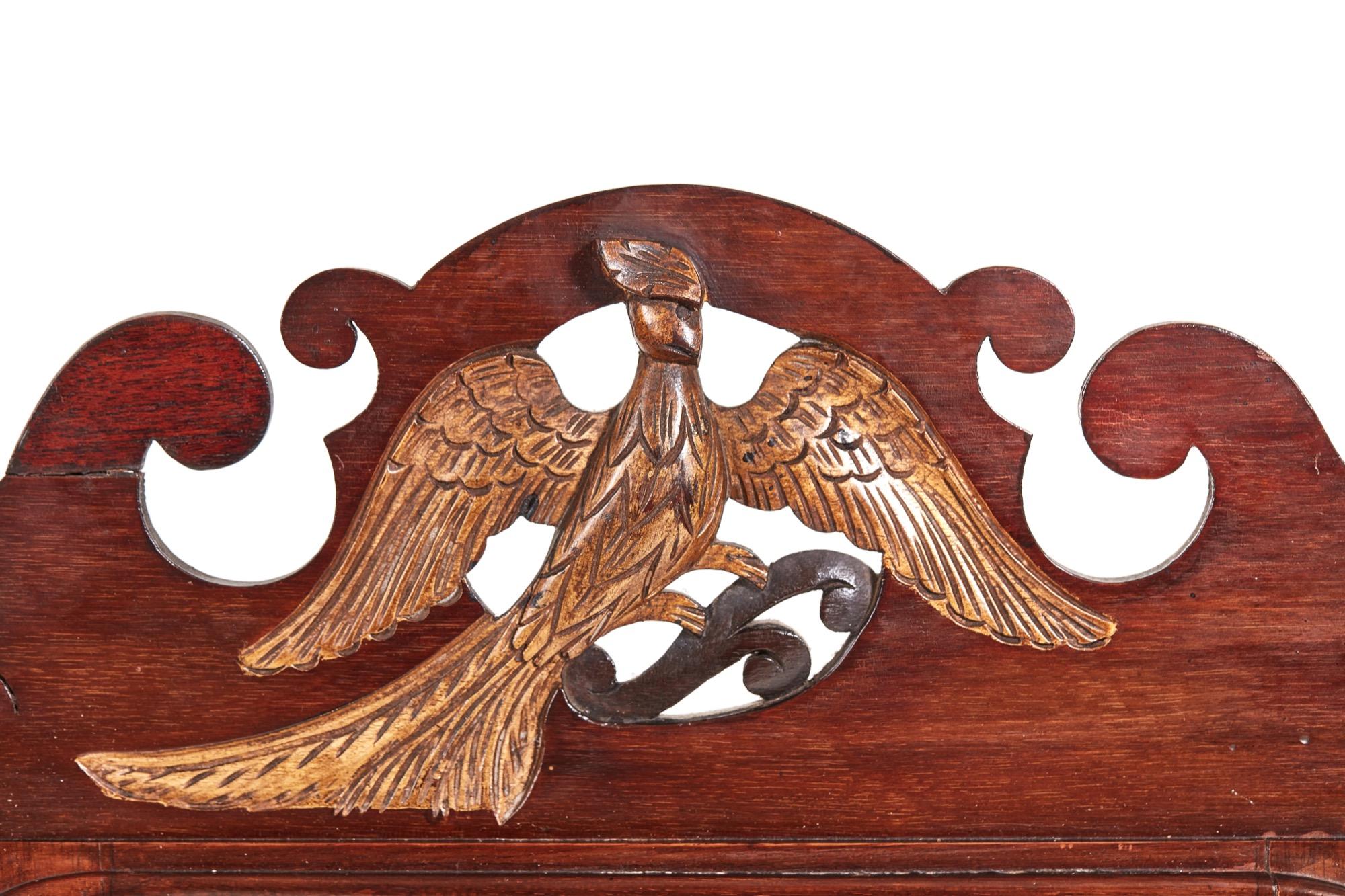 Début du 20ème siècle Antique miroir mural édouardien en acajou incrusté en vente