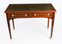 Antique Edwardian Inlaid Mahogany Writing Table Desk Circa 1900